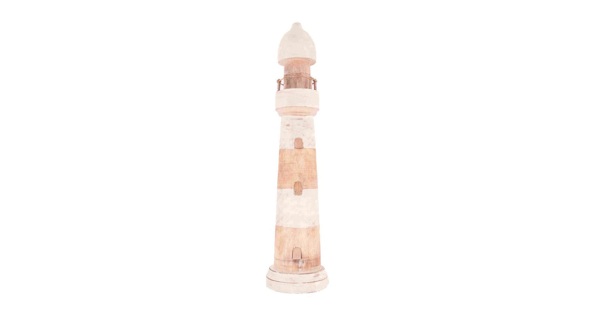 Lighthouse wood 14x14x58cm natural white