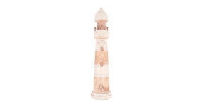 Lighthouse wood 14x14x58cm natural white