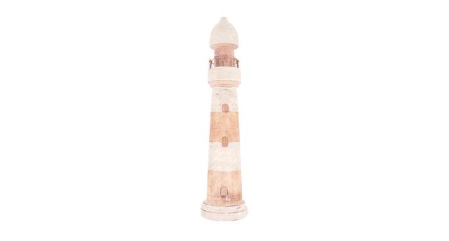 Lighthouse wood 14x14x58cm natural white