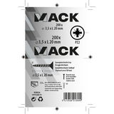 Mack 1020226 - spaanplaatschroef vz kop inox a2 200 st 3,5 x 20 mm | 2 stuks