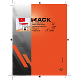 Mack 1047760 - insteekdop kunstsstof zwart ø 12 mm 4 st pcs | 6 stuks