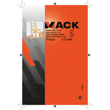 Mack 1047722 - stoeldop rubber + schroef zwart ø 23 mm 8 st pcs | 6 stuks