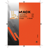 Mack 1047784 - stoelglijder nagel metaal chroom ø 18 mm 8 st pcs | 6 stuks