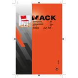 Mack 1047741 - opsteekdop kunststof zwart ø 25 mm 4 st pcs | 6 stuks