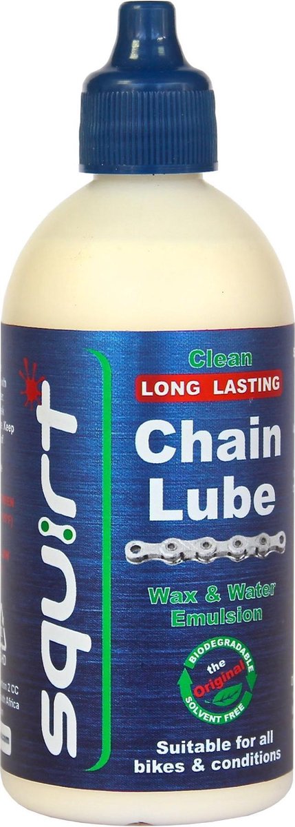 Squirt kettingwax dry lube 120 ml blauw wit