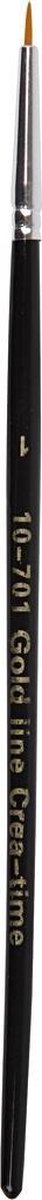 Creativ company gold line penselen, rond, 1, b: 2 mm, 12 stuk