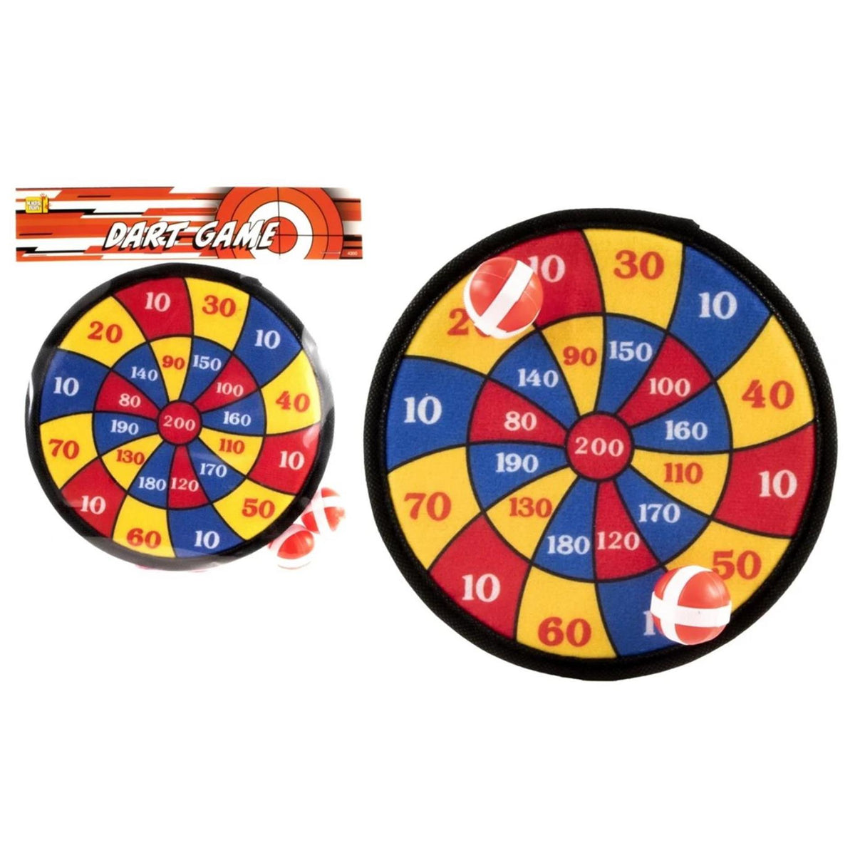 Ty dartbord safe klittenband met 2 ballen 20cm
