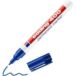 Edding marker permanent 400 1mm ronde punt hervulbaar blauw