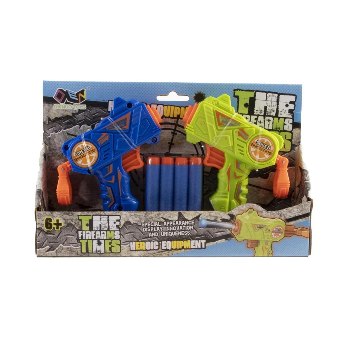 Geweer soft gun met 2 geweren en 8 pijlen 13cm