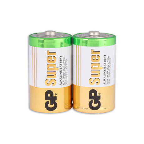 Gp super alkaline d-batterijen 2pk