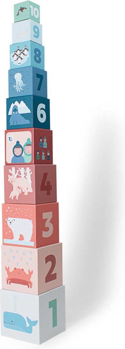 Bs toys stapeltoren - stapelspeelgoed - educatief speelgoed - peuter - toddler - karton