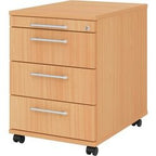 Bach mobiel ladeblok 3 lades 42,8 x 56 x 59 cm beuken centrale vergrendeling