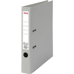 Ordner viking a4 karton, pp (polypropeen) grijs staand 2-rings 1 stuk