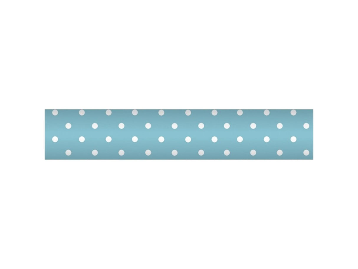Wicotex damast papier 1.18x10m turquoise + stip