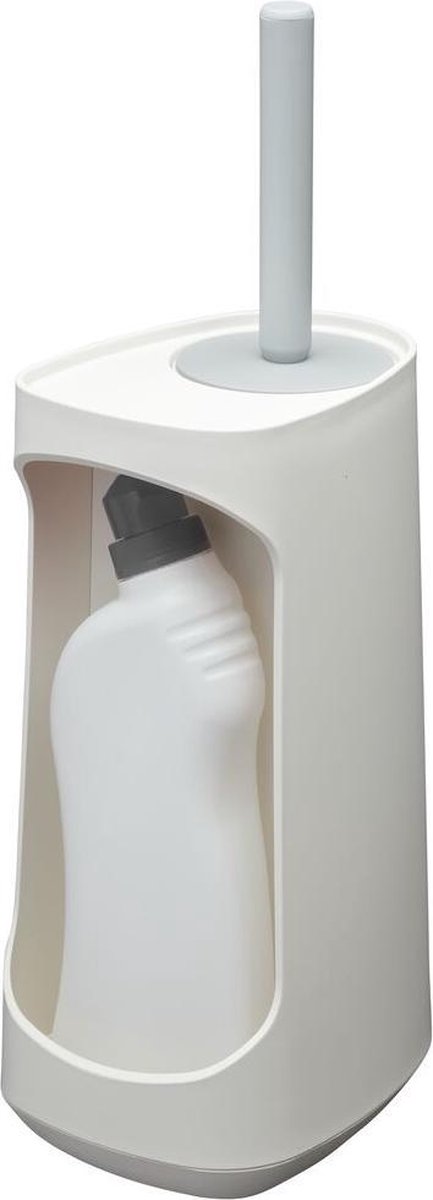 Tiger tess - wc borstel met houder - opbergvak - vrijstaand - met swoop® borstel flexibel - wit lichtgrijs