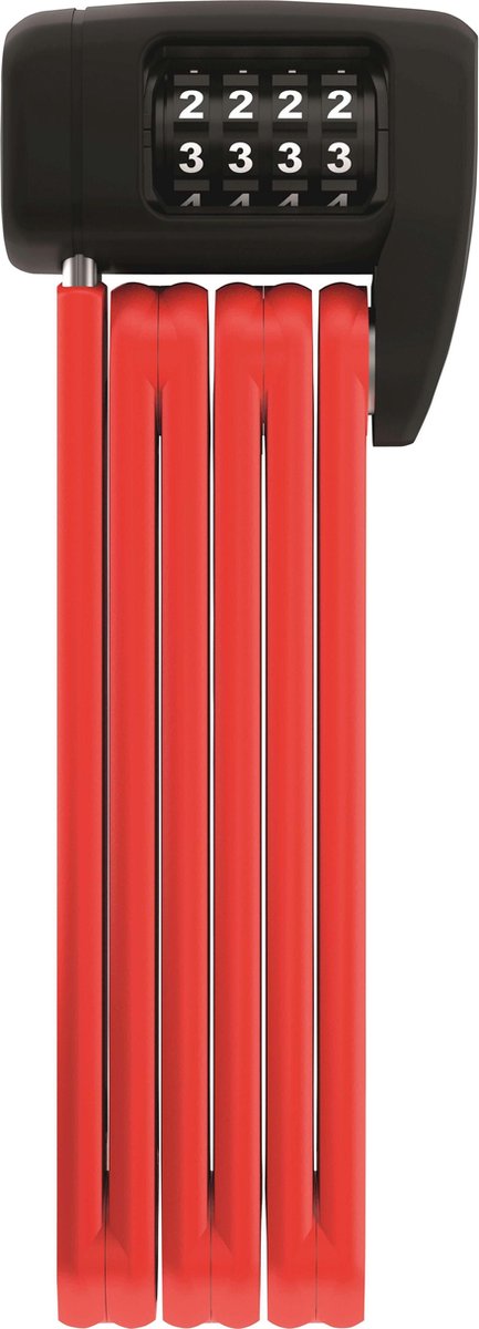 Abus Bordo Combo Lite 6055C 85 vouwslot - Rood - 85cm