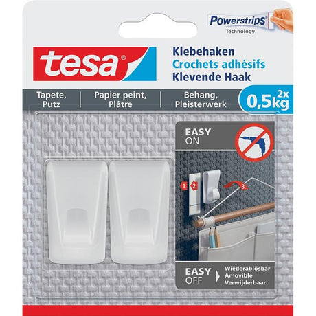 Tesa 1063382 - ® klevende haak behang en pleisterwerk 0,5 kg | 8 stuks