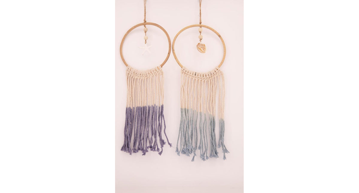 Macrame hanger cotton 61x20cm 1pc mixed