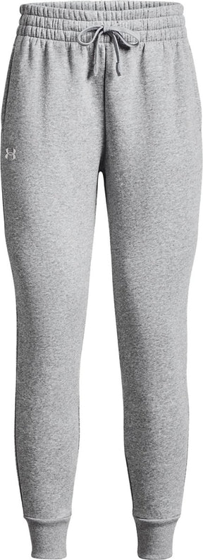 Under armour ua rival fleece joggers-gry heren sportbroek - castlerock light heather - wit s