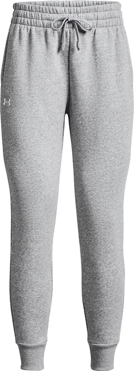 Under armour ua rival fleece joggers-gry heren sportbroek - castlerock light heather - wit s