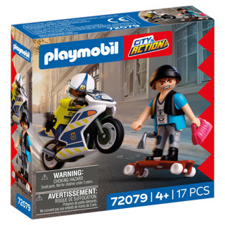 Playmobil 72079 achtervolging met motorfiets | 2 stuks