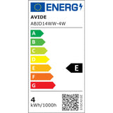 Avide led minilight 4,2w jd e14 fitting, 3000 kelvin warmwit, 450lumen