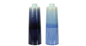 Vase ceramic ø14x42cm 2 assorted blue mix