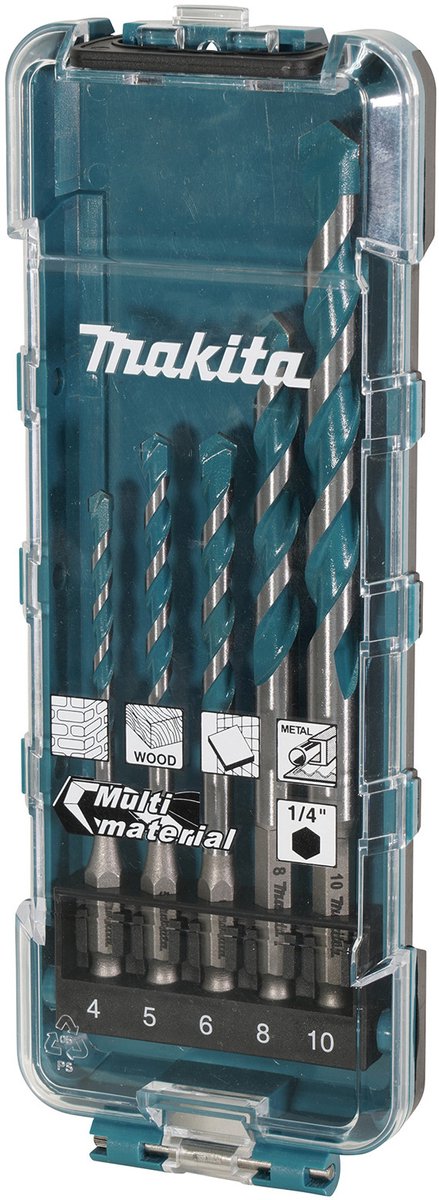 Makita toebehoren - 5-delige borenset e-16732