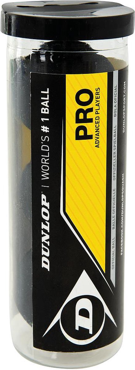 Dunlop - pro squash balls - double dot- set of 3