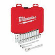 Milwaukee socket set 1 2 met een rammelaar