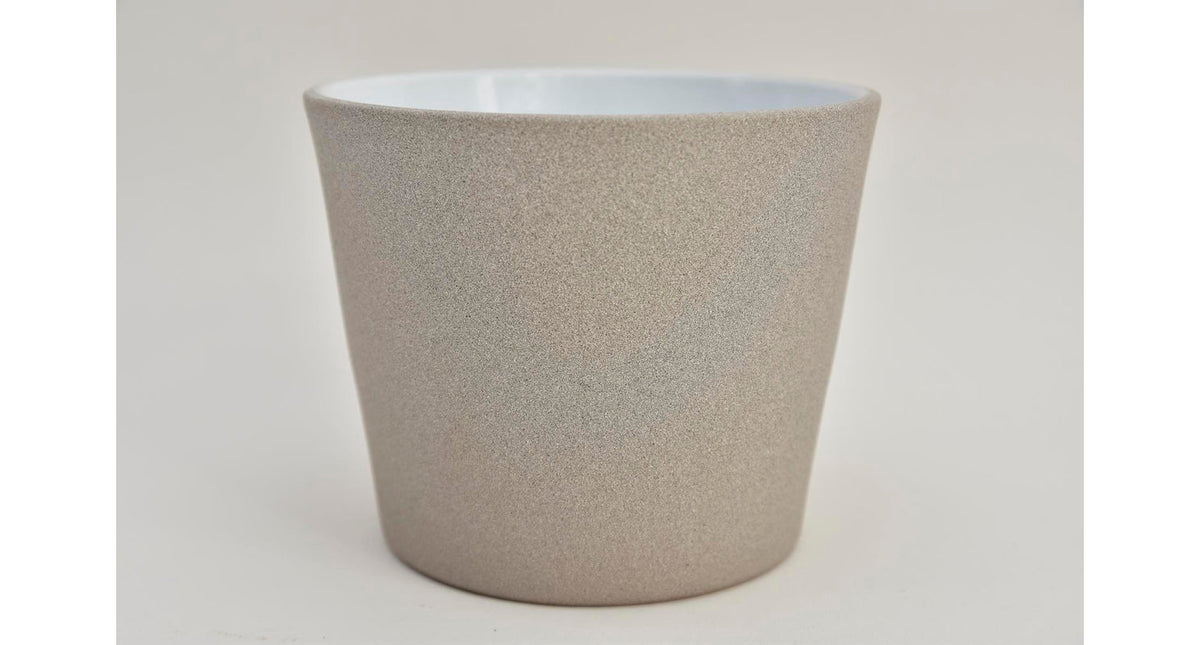 Konische pot sand greige 13 cm serrie 440