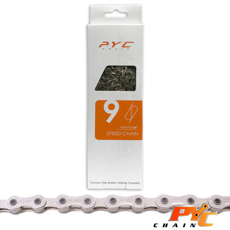 PYC Fietsketting 9V - Duurzaamheid en levensduur verbeterd - 138 schakels - 1 2 x 11 128 inch