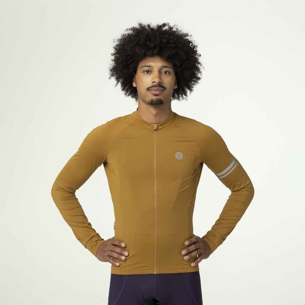 Solid fietsshirt lange mouwen performance armagnac heren