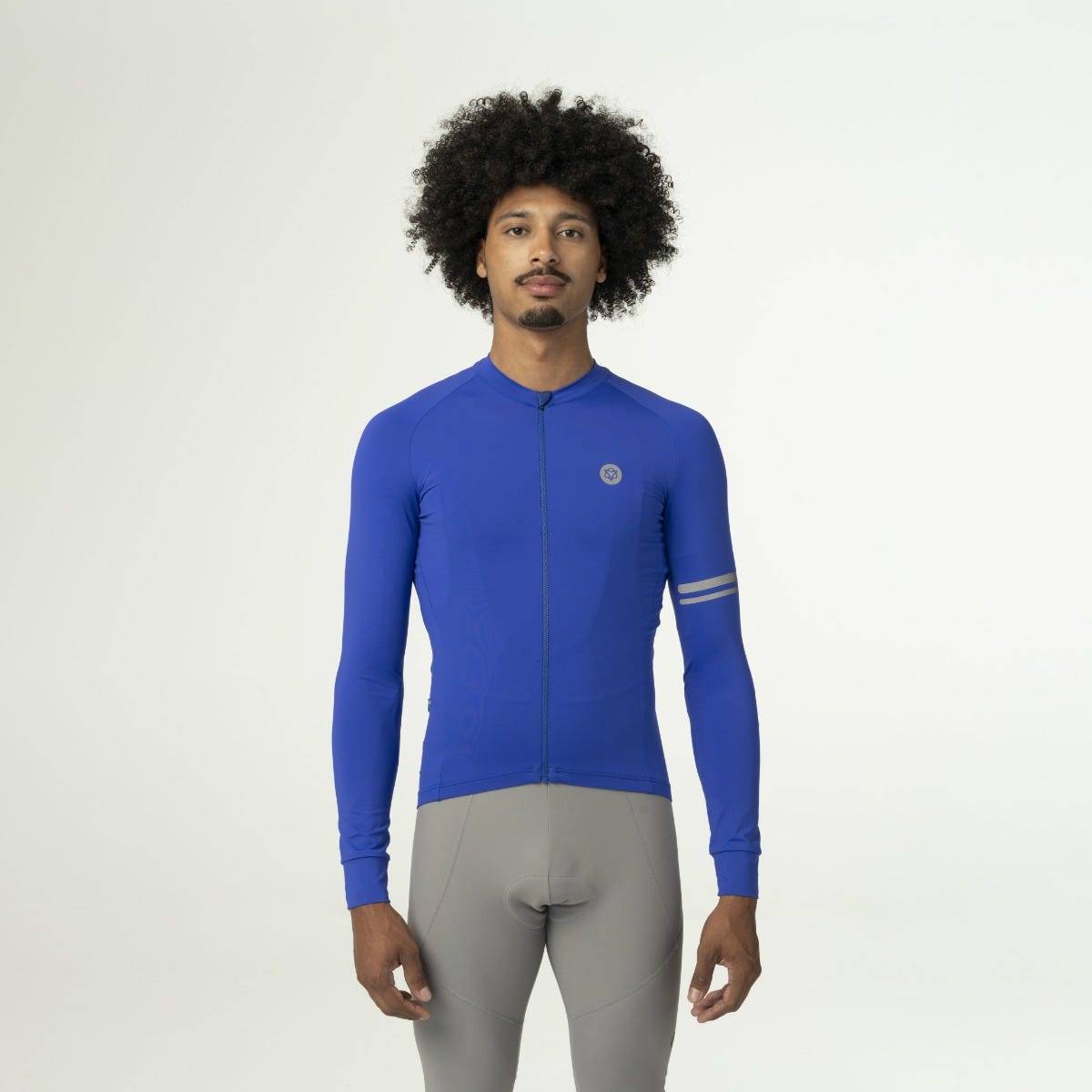 Solid fietsshirt lange mouwen performance violet heren