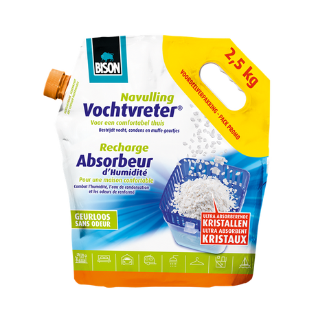 Bison 1029807 - b airmax vochtvr navul 2,5kg | 3 stuks