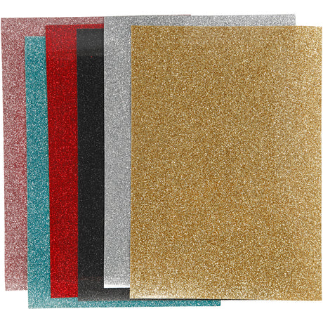 Creativ company https: www.cchobby.nl opstrijkfolie-vel-148x210-mm-glitter-diverse-kleuren-6-vel-1-doos