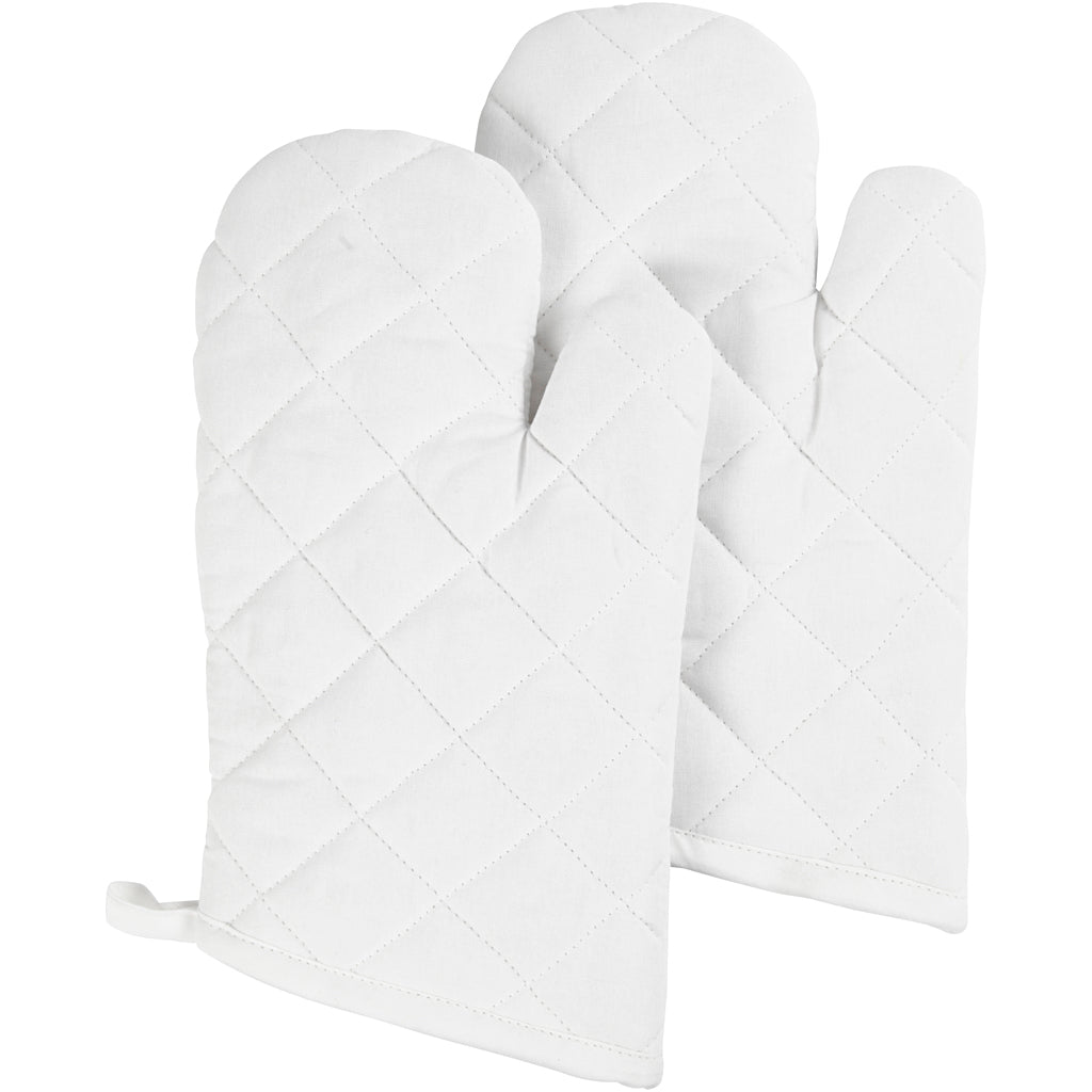 Creativ company http: www.cchobby.nl ovenhandschoen-afm-18x28-cm-145-gr-wit-2-stuk-1-doos