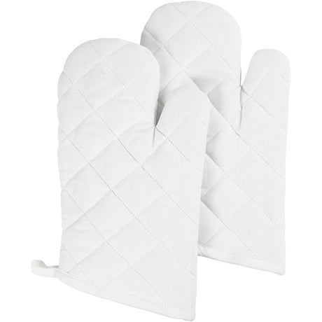 Creativ company ovenhandschoen wit 18x28xm - 2st.