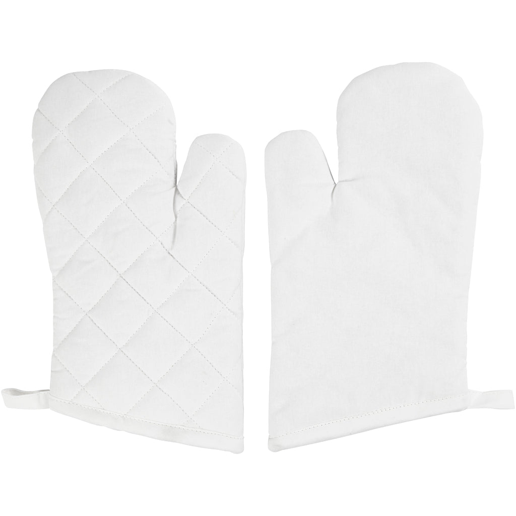 Creativ company http: www.cchobby.nl ovenhandschoen-afm-18x28-cm-145-gr-wit-2-stuk-1-doos