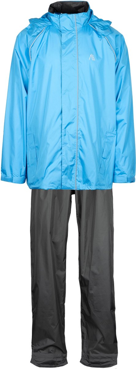 Ralka waterdicht regenpak - comfortabel - azuurblauw antraciet - maat s