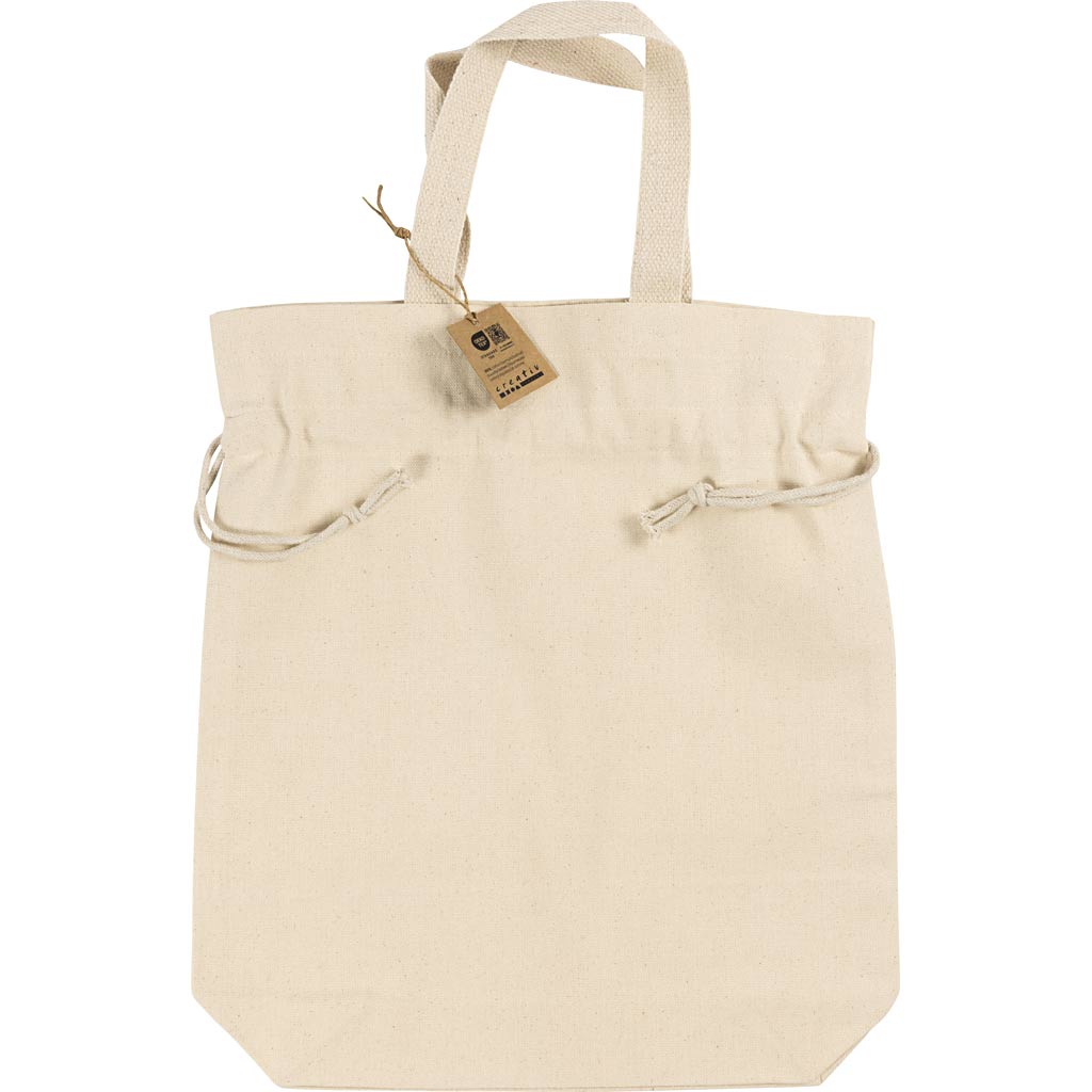 Http: www.cchobby.nl tas-met-trekkoord-h-40-cm-d-8-cm-b-34-cm-licht-naturel-1-stuk