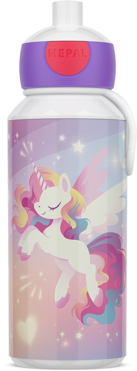 Mepal unicorn glow drinkfles pop-up campus 400ml