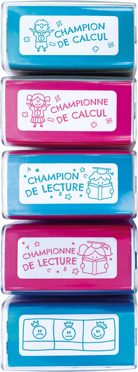 Colop nio school motivatiestempelset – set 5 (fr) – champion