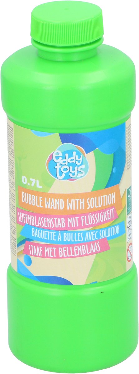 Bubblez bubble wand met 700 ml bellenblaasoplossing - grote bellen voor buiten - kunststof - geschikt voor jongens en meisjes vanaf 3 jaar - blauw, groen of oranje - 2 jaar fabrieksgarantie