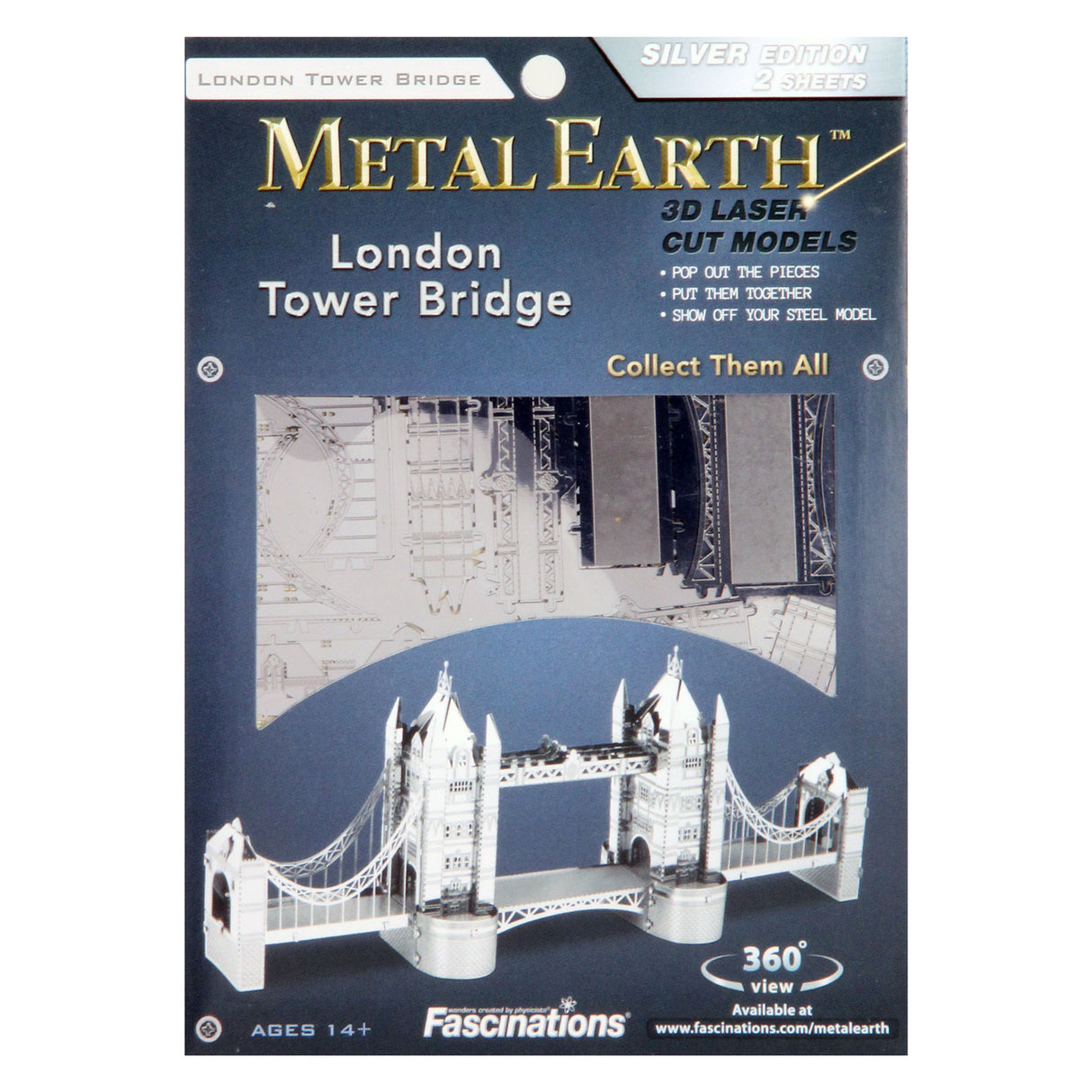 Eureka Metal Earth London Tower Bridge Zilver Editie