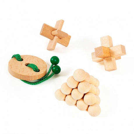 Eureka houten breinpuzzels junior, 4st.