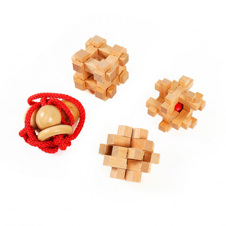 Eureka 3d puzzle houten breinpuzzels extreme, 4st.