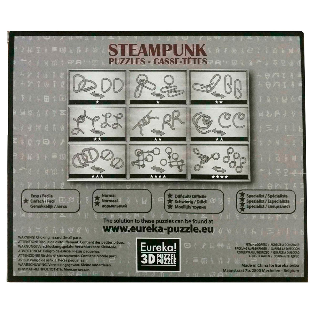 Eureka Steampunk Brain Puzles Gray, 9.