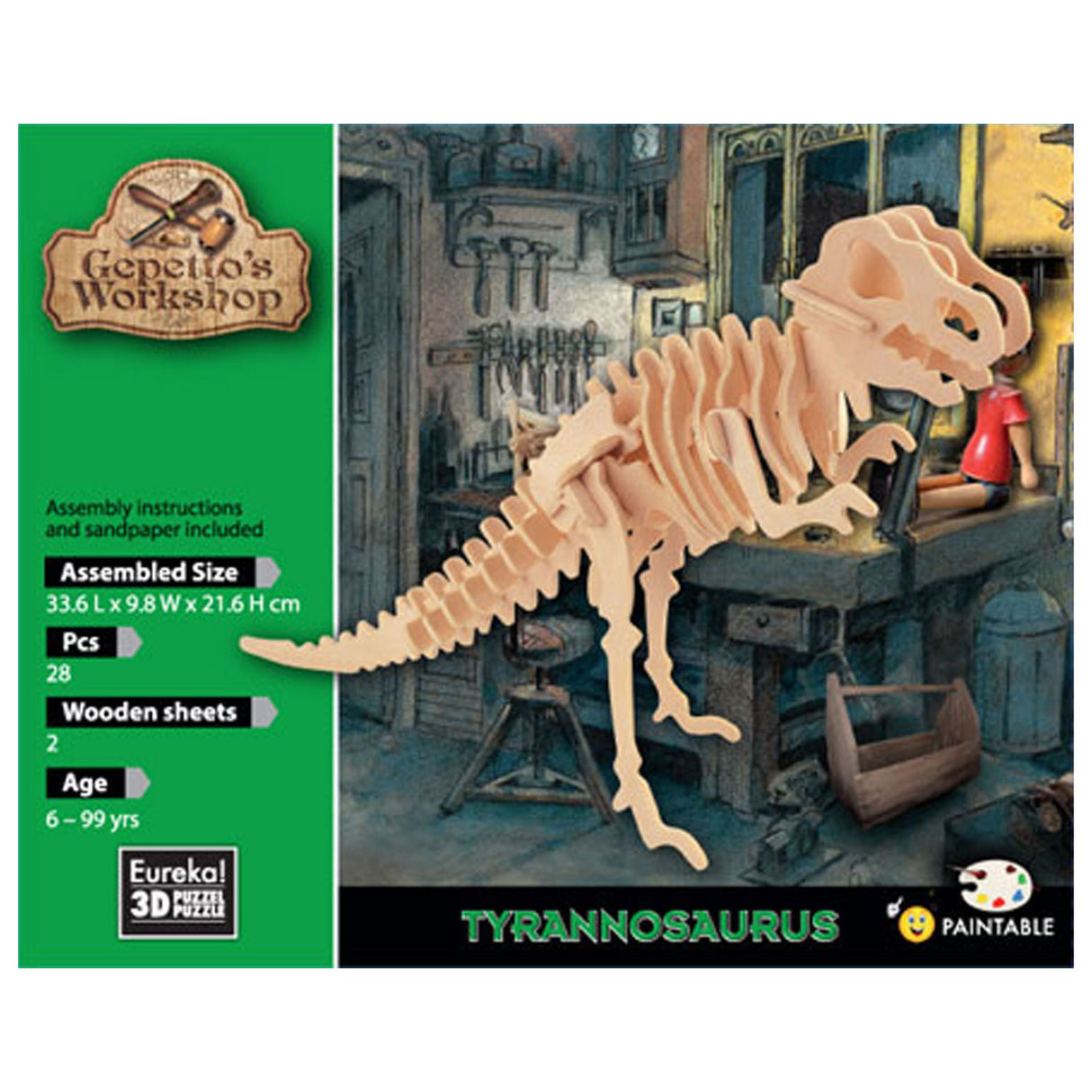 Gepettos workshop tresett 3D - Tyrannosaurus