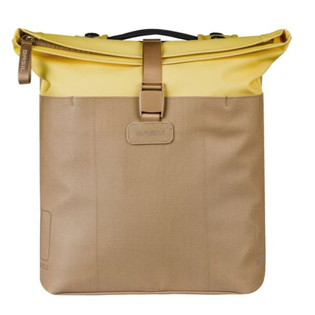 Basil b.v. dubbele fietstas basil vive mik 28-35l 14 x 30 x 38 cm - zand geel